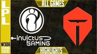 IG vs TES Highlights ALL GAMES | LPL Spring 2020 W3D6 | Invictus Gaming vs TOP Esports