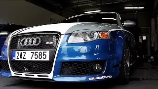 600hp Audi RS4 B7 with Milltek Exhaust Start, Revs & Fly Bys!