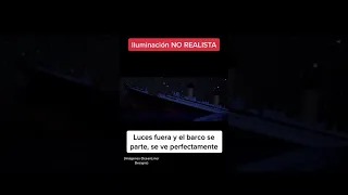 Iluminación en la noche que se hundió el TITANIC