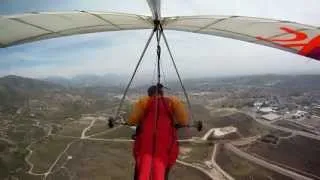 Last 5 min of flight with landing at Crestline CA.