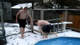 Swimming in the snow