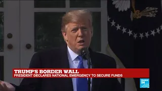 Trump's border wall: President declares national emergency to secure funds
