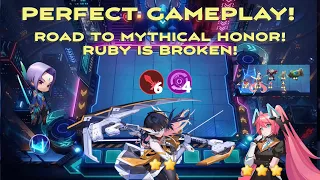 RUBY IS BROKEN | ROAD TO MYTHIC | PERFECT 100 STRONGEST HERO | MLBB MAGIC CHESS BEST SYNERGY TERKUAT