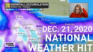 A storm that will bring snow from B.C. to Labrador this week | National Weather HIT | Dec. 21, 2020