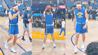 Klay Thompson Was Hyped During Warm-Ups And So Was The Warriors Fans!