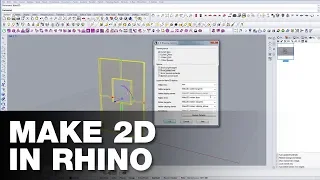 How to use Make 2D in Rhino