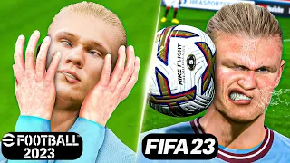 FIFA 23 vs eFootball 2023 - Graphics, Facial Expressions, Player Animation and MORE!