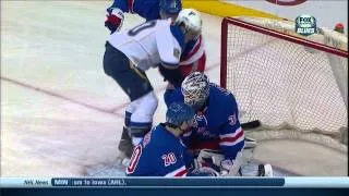 Alexander Steen tip in goal 1-0 St. Louis Blues vs NY Rangers 1/23/14 NHL Hockey.