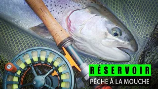 Pêche à la mouche en réservoir : pêche au Lac de la Moselotte.