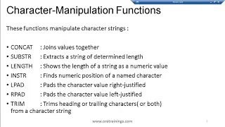 Oracle Database Course - Single Row Function