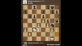 Mikhail Botvinnik vs Nikolai Novotelnov • URS Championship, 1951