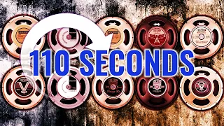 10 Celestion speakers in 110 seconds