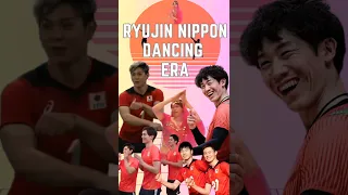 Ryujin Nippon dancing 😭 #ryujinnippon #vnl #rantakahashi #yujinishida #shorts