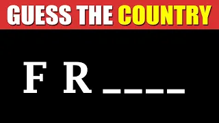 Guess The Countries By First 2 Letters | Can You Solve This Fun Challenge?