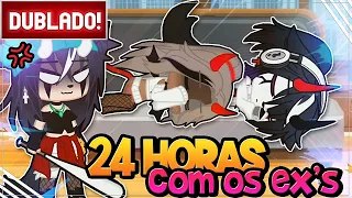 [ DUBLADO ] 😱 MINE E NARU em  24h COM OS EXS 😱| GACHA CLUB