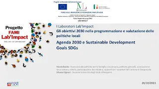 FAMI: Agenda 2030 e Sustainable DevelopmentGoals SDGs