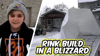 Trying to Build a Rink in a Blizzard (and breaking 9 year olds ankles)