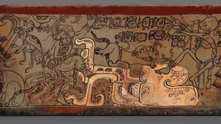 Vessel with a mythological scene (Maya)