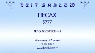 «ПЕСАХ» 5777 «ТЕЛО ВОСКРЕСЕНИЯ» А.Огиенко (12.04.2017)