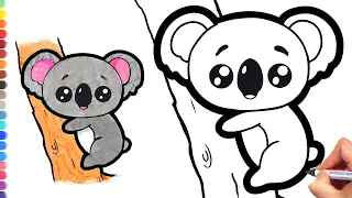 Как нарисовать коалу. Простой рисунок.How to draw a koala. Simple drawing