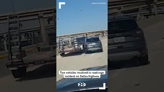 Truck and SUV involved in road rage incident on Dallas highway
