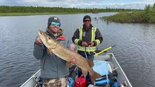 Fishing for Trophy Northern Pike at Reindeer Lake, Saskatchewan Canada