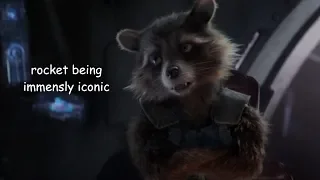 rocket being iconic in Avengers: Infinity War