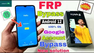 Lava Yuva 2 Pro FRP Bypass Android 12 Update | Lava Yuva 2 Pro Google Account Bypass Without Pc |