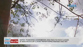 Puwedeng suspendihin ang face-to-face classes at mag-modular... | GMA Integrated News Bulletin