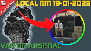 ONDE ENCONTRAR A VAN GUN NO GTA Online no dia 19/01/2023 e todos os dias | VAN DE ARSENAL