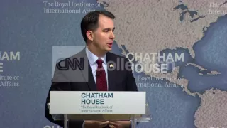 LONDON: GOV WALKER SPEAKS AT CHATHAM HOUSE