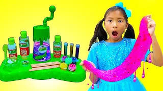 Wendy Pretend Play Haz DIY Satisfying Slime de Nickelodeon | RETO de SLIME CHALLENGE