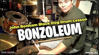 John Bonham BLACK DOG * DRUM LESSON  *STUDIO VERSION  LED ZEPPELIN