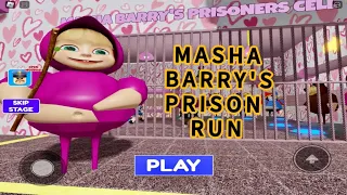 [🎀NEW!] MASHA BARRY PRISON RUN! (obby) (update) ROBLOX FULL GAMEPLAY WALKTROUGH #roblox #scaryobby