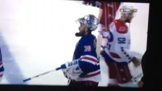 Rangers and Capitals shaking hands after game 7