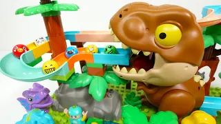 Satisfying Building Block coaster ☆ Marble Run ASMR Big Dinosaur course