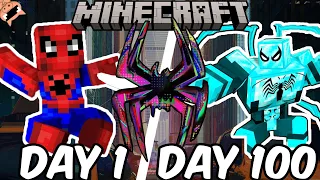 I Survived 100 DAYS as SPIDERMAN in Minecraft!