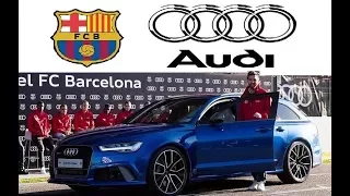 Messi and other Barcelona Player get their new Audi cars - 2017-18