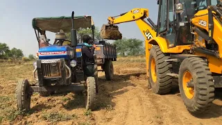 JCB 3dx Xpert Backhoe Loading Mud Trolley | tractor trolley video | jcb 3dx | jcb cartoon video