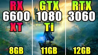 RX 6600 XT vs GTX 1080 Ti vs RTX 3060 - AMD Drivers 23.2.1/Nvidia 528.49