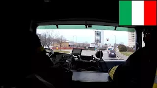 *ONBOARD*  Fire engine responding on siren and lights - Milan Fire Department [161]