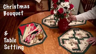 ASMR Request/Christmas Floral Bouquet (No talking) Setting the Christmas Table (For CB & KF)