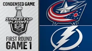 Columbus Blue Jackets vs Tampa Bay Lightning R1, Gm1 apr 10, 2019 HIGHLIGHTS HD