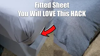 How to Put on a Fitted Sheet | FITTED SHEET HACK | Easy Simple way to put on a bed sheet Correctly