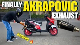 MODIFIED NTORQ 🔥AKRAPOVIC EXHAUST INSTALL IN NTORQ | Loud&Bass😍Pickup Increase￼ With Backfire🤯#viral