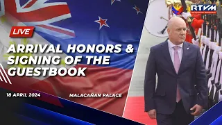 Arrival Honors and Signing of the Guest Book of Prime Minister Christopher Luxon of New Zealand