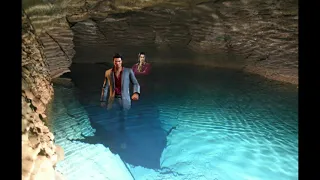 kiryu and nishkiyama singing JUDGEMENT stuck in an underwater cave