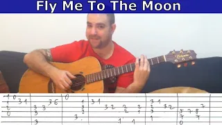 Fingerstyle Tutorial: Fly Me to the Moon - Guitar Lesson w/ TAB