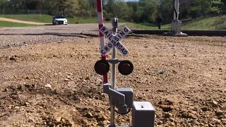 Amtrak Empire Builder at Church Rd Crossing in Welch Township MN (Ft Railroad Crossing Gate Toy)