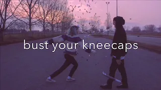 bust your kneecaps - pomplamoose / lyric video